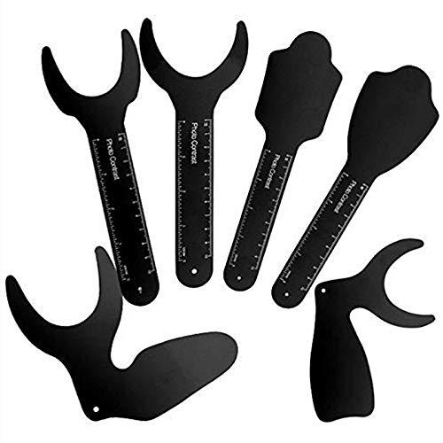 N/U 6Pcs Dental Photo Contrast Black Background Board Intraoral Orthodontic Photographic Contrast Palatal Photography Contraster