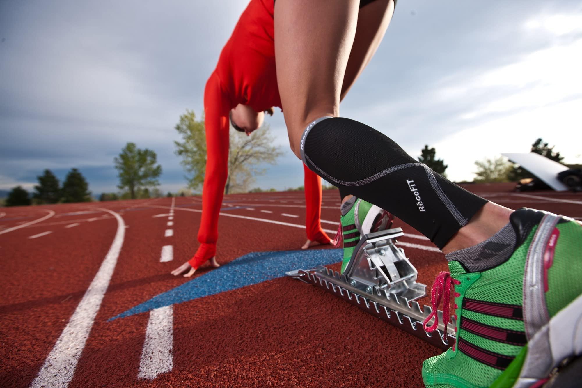 RecoFit RecoFit Calf Compression Sleeve (Black, X-Small)