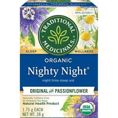 Traditional Medicinals Traditional Medicinals Organic Fair Trade Certified Nighty Night Herbal Tea (16 Count (Pack of 4))