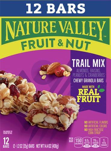 Nature Valley Nature Valley Chewy Fruit and Nut Granola Bars, Trail Mix Snack Bars, 12 ct, 14.4 OZ