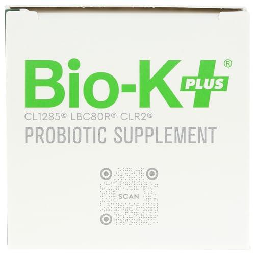 BIO-K PLUS Bio-K + Extra Care Probiotic Supplement Capsules for Adult Men and Women, 80 Billion Active Bacteria, Promotes Immune System Health - Vegan & Gluten-Free Delayed Release, 20 Capules/Box
