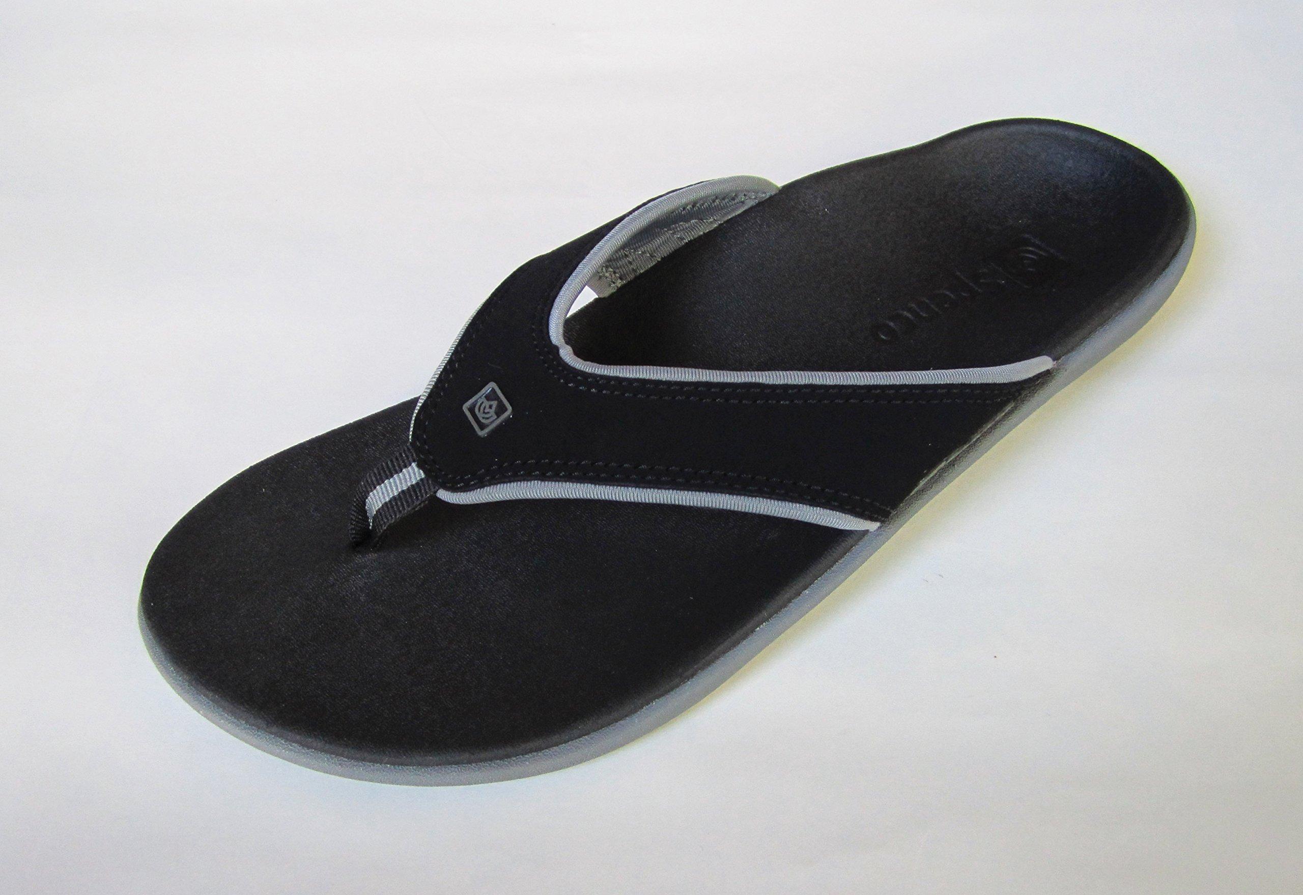 Spenco Spenco Yumi Men's Orthotic Flip Flops Carbon/Pewter - 9 Wide