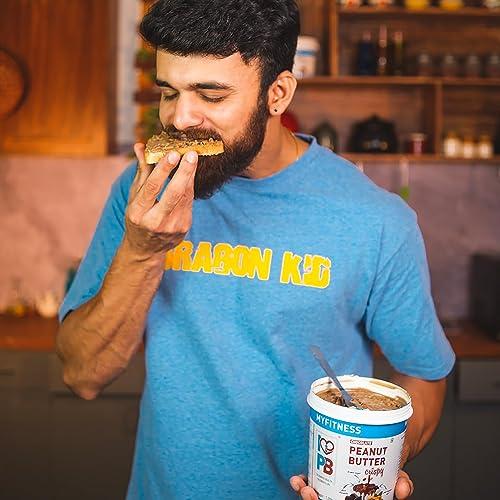 MYFITNESS PEANUT BUTTER MYFITNESS Peanut Butter Chocolate Crispy Non-GMO Gluten-free No Preservative All Natural Ingredient High Protein Made with American Recipe (17.9 Ounce)