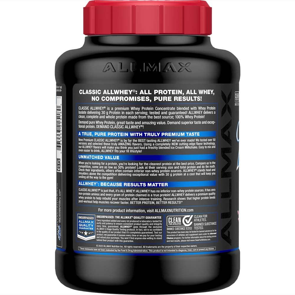 ALLMAX Nutrition ALLMAX Nutrition AllWhey Classic, Strawberry, 5lb