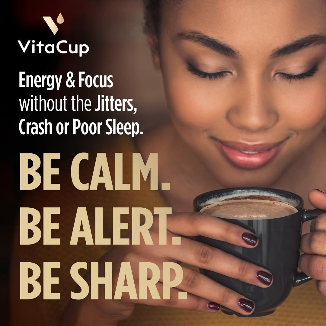 VitaCup VitaCup Shroom Fuel, Mushroom Based Instant Coffee Alternative Packets, Mushroom Coffee Substitute w/Cacao, Cinnamon, Chaga, Lions Mane, & Maca for Energy, Immune Support, & Focus, 10 ct