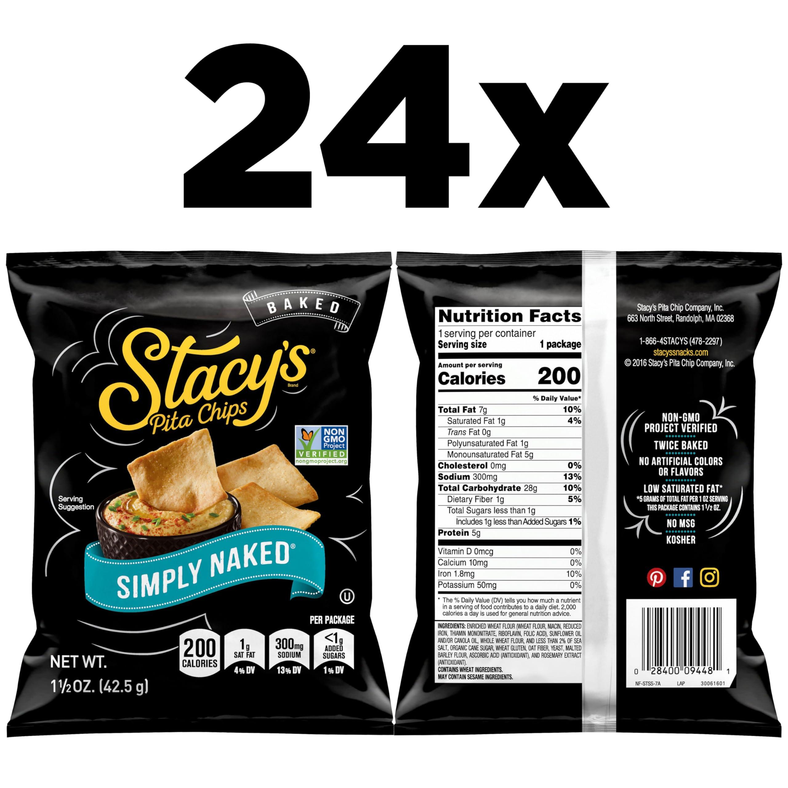 Stacy's Stacy\'s Pita Chips, Simply Naked, 1.5 Ounce (Pack of 24)