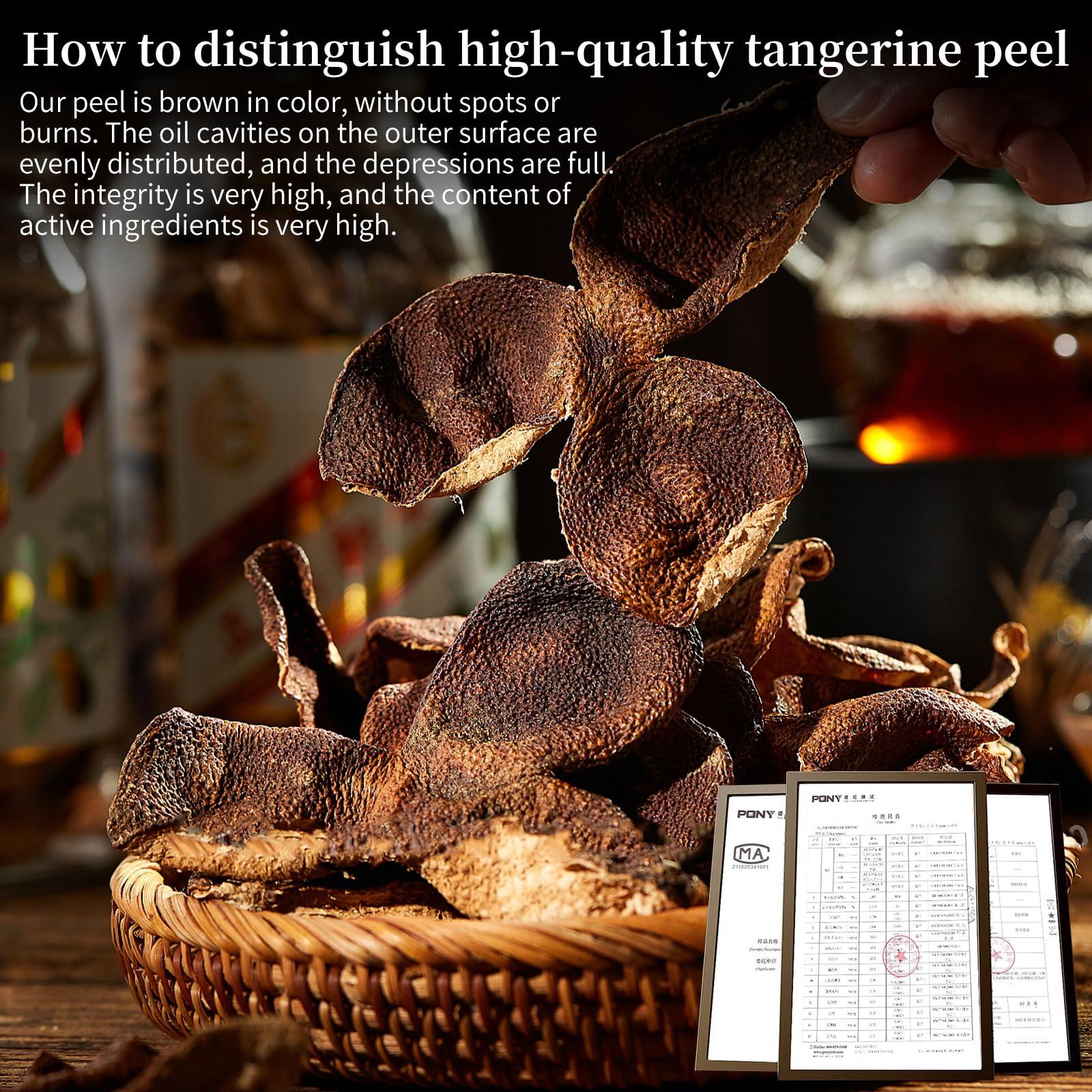 hee creek Hee Creek Dried tangerine peel Matured Mandarin Peel chen pi 2.12oz/60g Dried Citrus Peel Xinhui Tangerine Orange peel