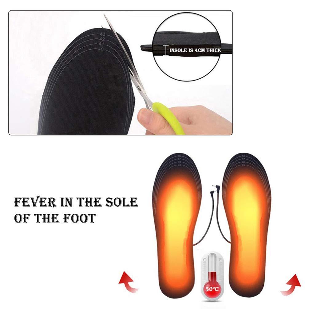 LIOOBO USB Insoles Heated Boot Insoles Electric Insoles Slipper Insole Electric Heated Insoles Thermal Insole Insoles Foot Warmers Shoe Inserts USB Heated Insoles Heater Can Be Cut