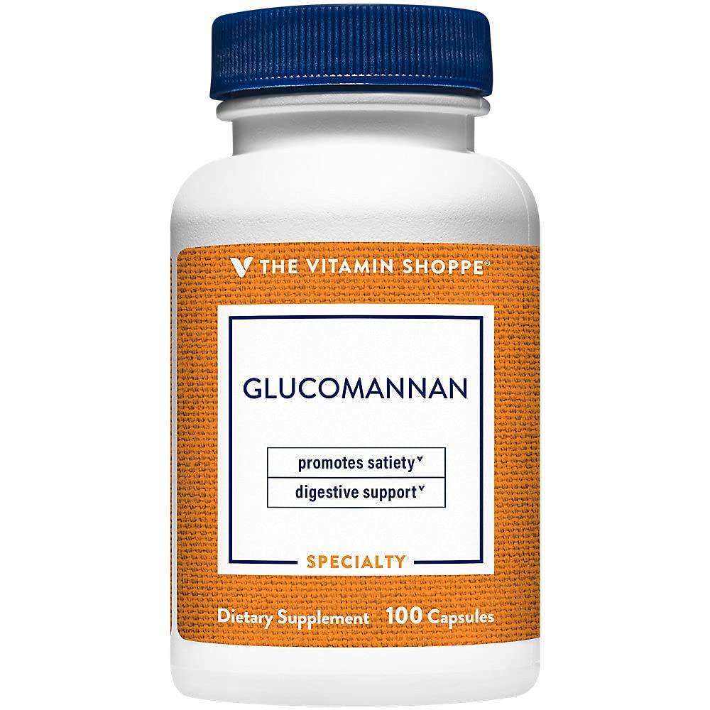 The Vitamin Shoppe The Vitamin Shoppe Glucomannan 1.99GM, A Source of Soluble Fiber from Konjac Root, Supports Feeling of Fullness, Helps Maintain Blood Glucose Levels Already Within The Normal Range (100 Capsules)