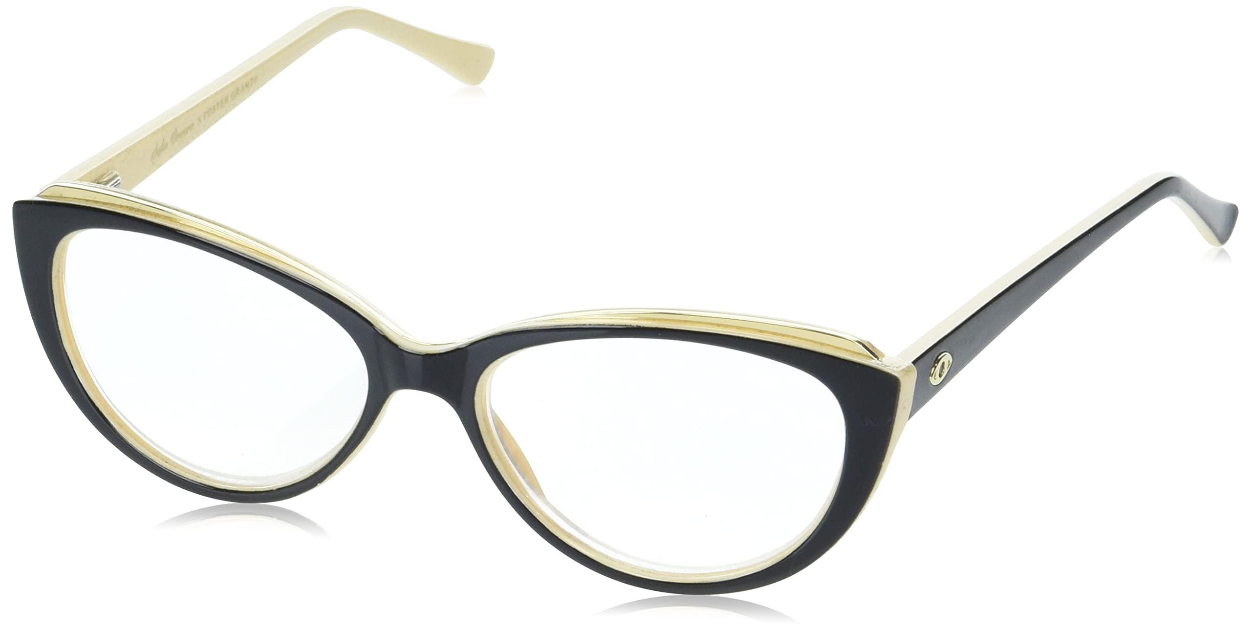 Sofia Vergara x Foster Grant Sofia Vergara x Foster Grant Women's Sofia Reading Glasses Cat-Eye, Black, 56 mm + 3