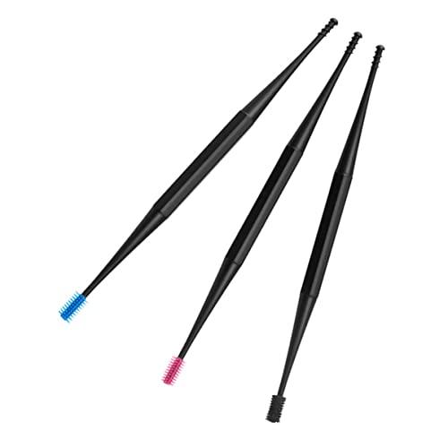 Healifty 9 pcs Silicone Earpicks Spiral and End Men Pick Tool Remover Women Double-Ended Earwax Double Massage Mixed Double-end Color for Adults Spoon Removal Wax Soft