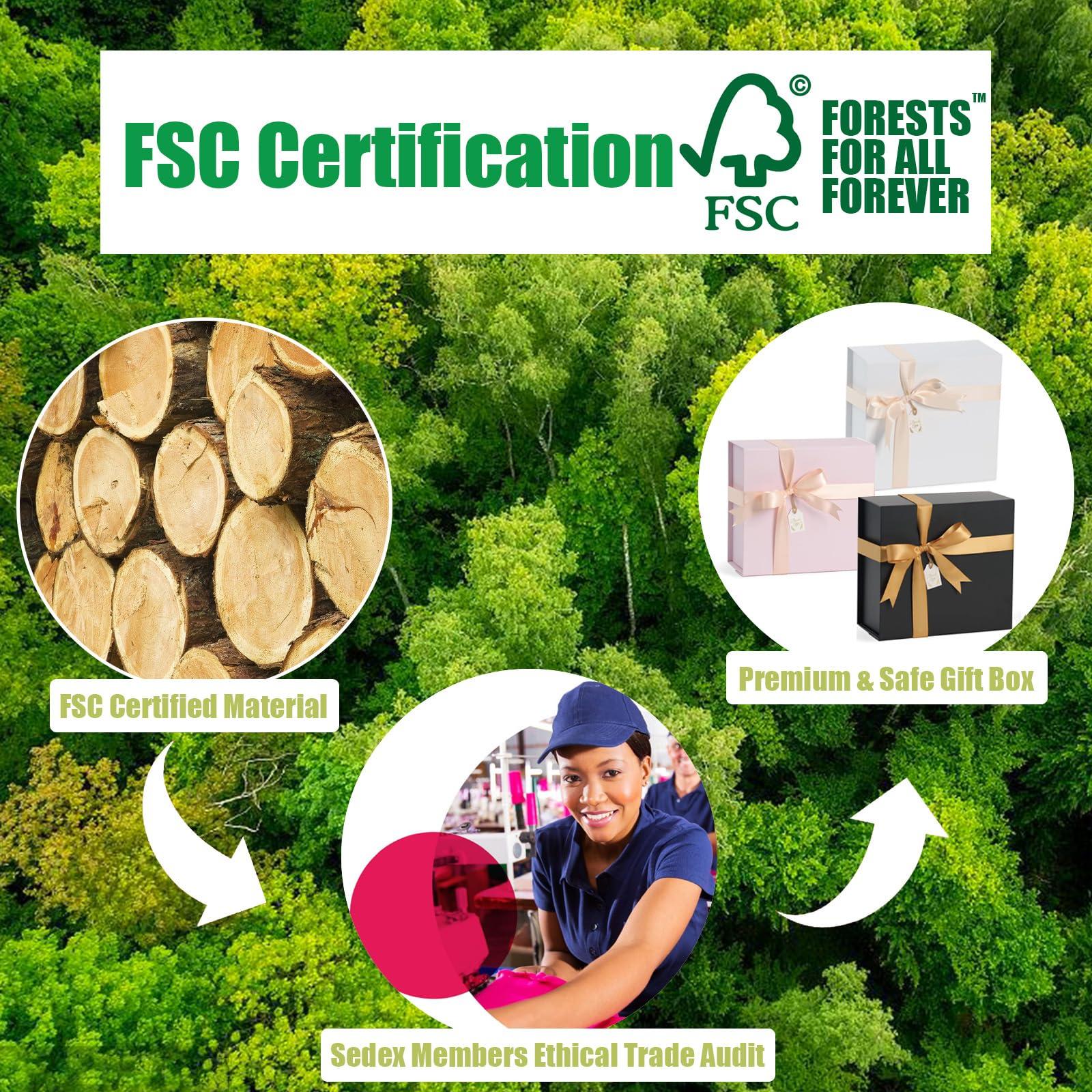 CHARMGIFTBOX CHARMGIFTBOX White Gift Boxes with Lids, 9x7x4 Inches Gift Box with Ribbon, Collapsible Gift Boxes with Magnetic Closure for Presents, Bridesmaid Proposal Box Contains Gift Card Ribbon Tag