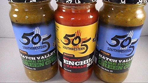 505 Southwestern 505 Southwestern Variety Pack of 3 (2 Roasted Green Chile & 1 Red Enchilada Sauce)
