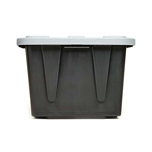 ECOstorage ECOstorage 4427EBKDC.02 Box Tough Recycled Plastic Storage Container, 27 Gallon, Black, 2 Count