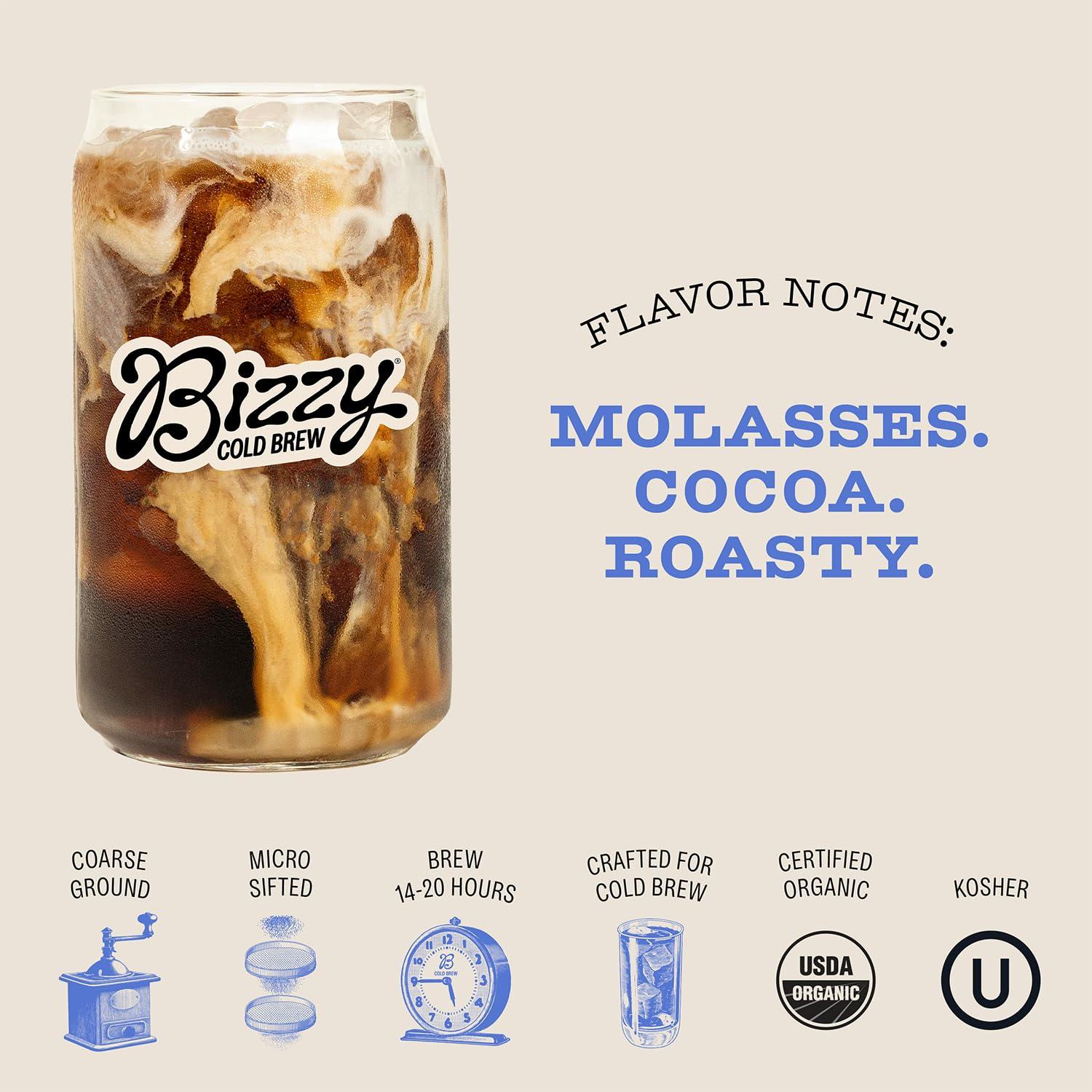 Bizzy Bizzy Organic Cold Brew Coffee | Bundle | Brew Bags | 12ct Espresso Blend, 12ct Dark & Bold, 12ct Smooth & Sweet | 3 Pack