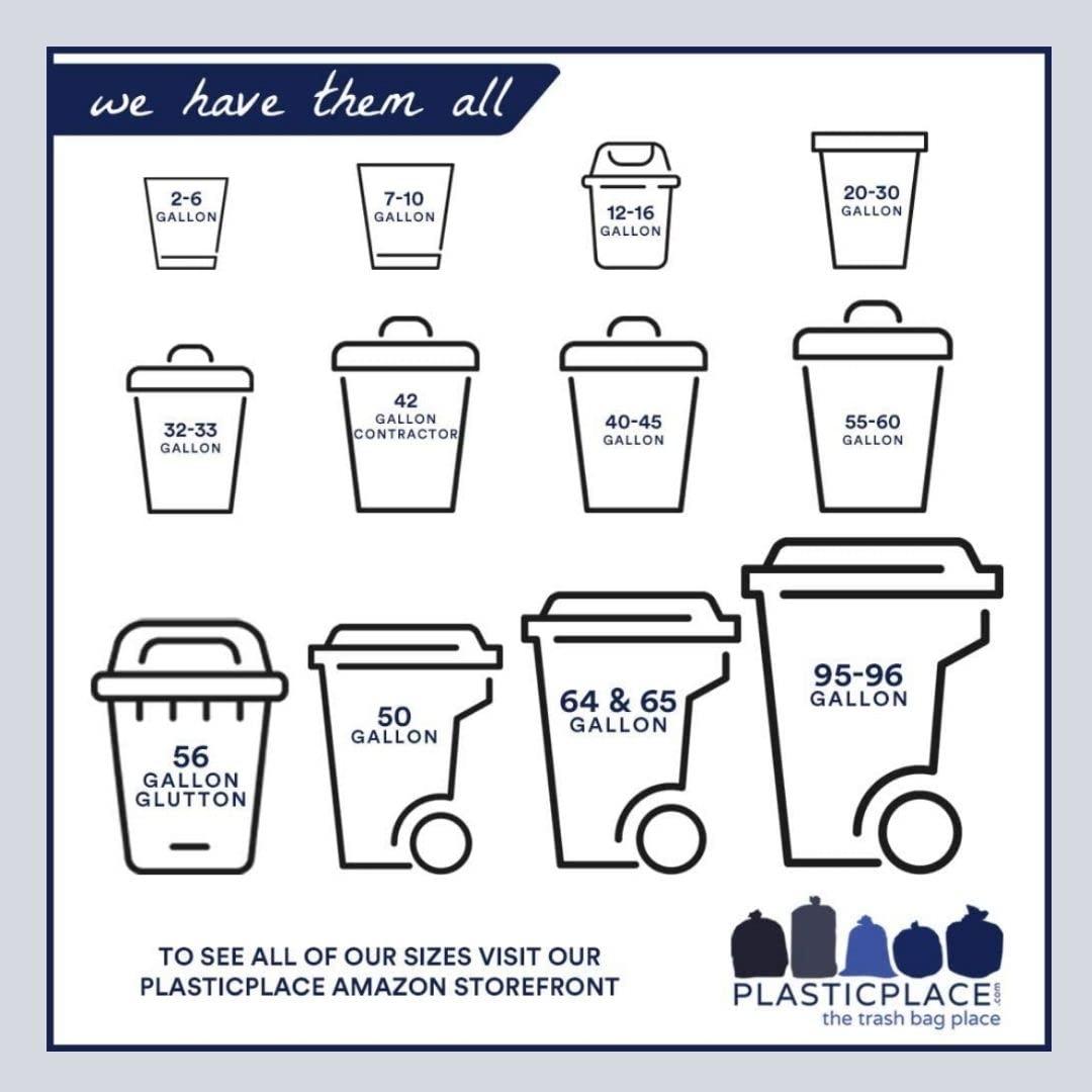 Plasticplace Plasticplace 13 Gallon Trash Bags  1.0 Mil  Clear Extra Tall Drawstring Garbage Can Liners  24\" x 31\" (200 Count)