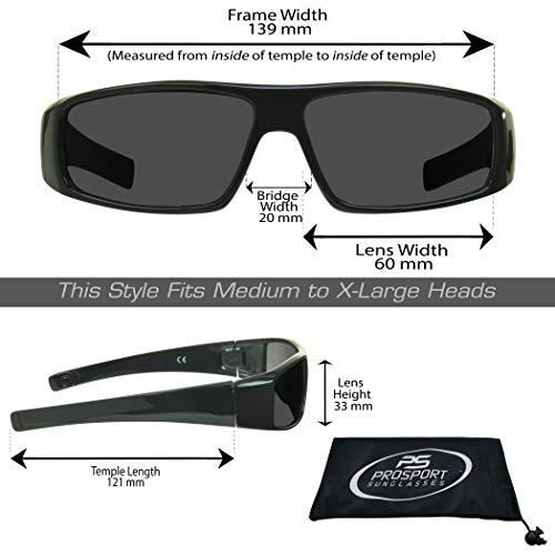 proSPORT Full Lens Reading Sunglasses Black 3 Pairs Combo Combo 1.75 Not Bifocal Dark Tinted Wrap Black Sport Motorcycle Driving