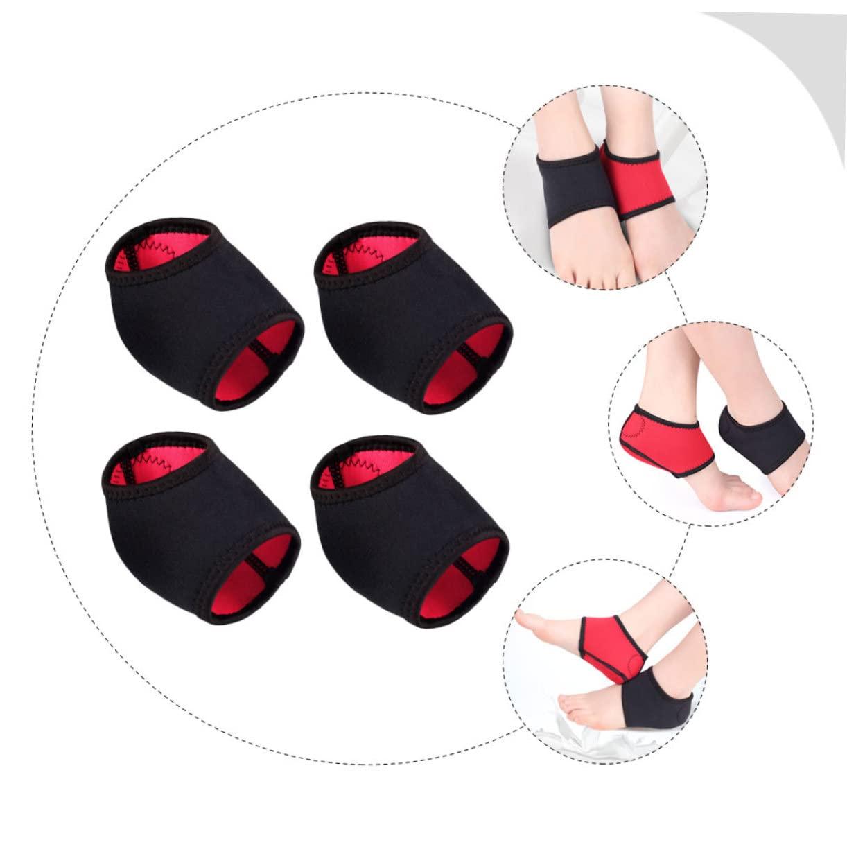 Healifty Healifty 4 Pairs Heel Socks Heel Protector for Cleats Moisturizing Socks Plantar Inserts Pads Ankle Braces for Men Shoe Crease Heel Protectors Foot Toe N Cloth Black