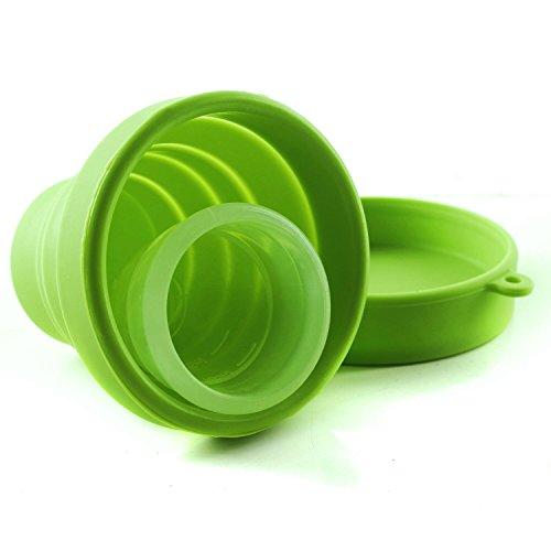 LUCKY CLOVER Menstrual Cup Sterilizer Cleaner, LUCKY CLOVER Collapsible Silicone Cup Foldable Sterilizing Cup for Menstrual Cups and Storing Your Diva Cup - Foldable for Travel(Green)