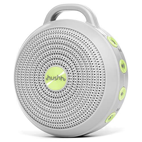Marpac Yogasleep Hushh Portable White Noise Machine for Baby, 3 Soothing, Natural Sounds with Volume Control, Compact for On-The-Go Use & Travel, USB Rechargeable, Baby-Safe Clip & Child Lock