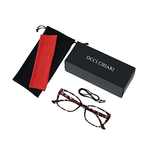 OCCI CHIARI OCCI CHIARI Reading Glasses 5.0 for Women Cateye Readers 0 100 150 200 250 300 350 400 500 600 (Demi, 5.0)