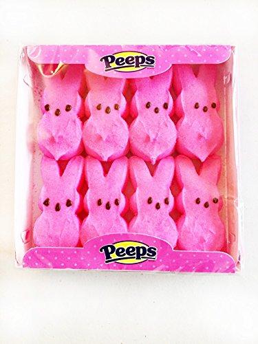 Peeps Peeps Marshmallow Easter Bunnies Bundle with 4 Colors: Blue, Yellow, Pink and Purple