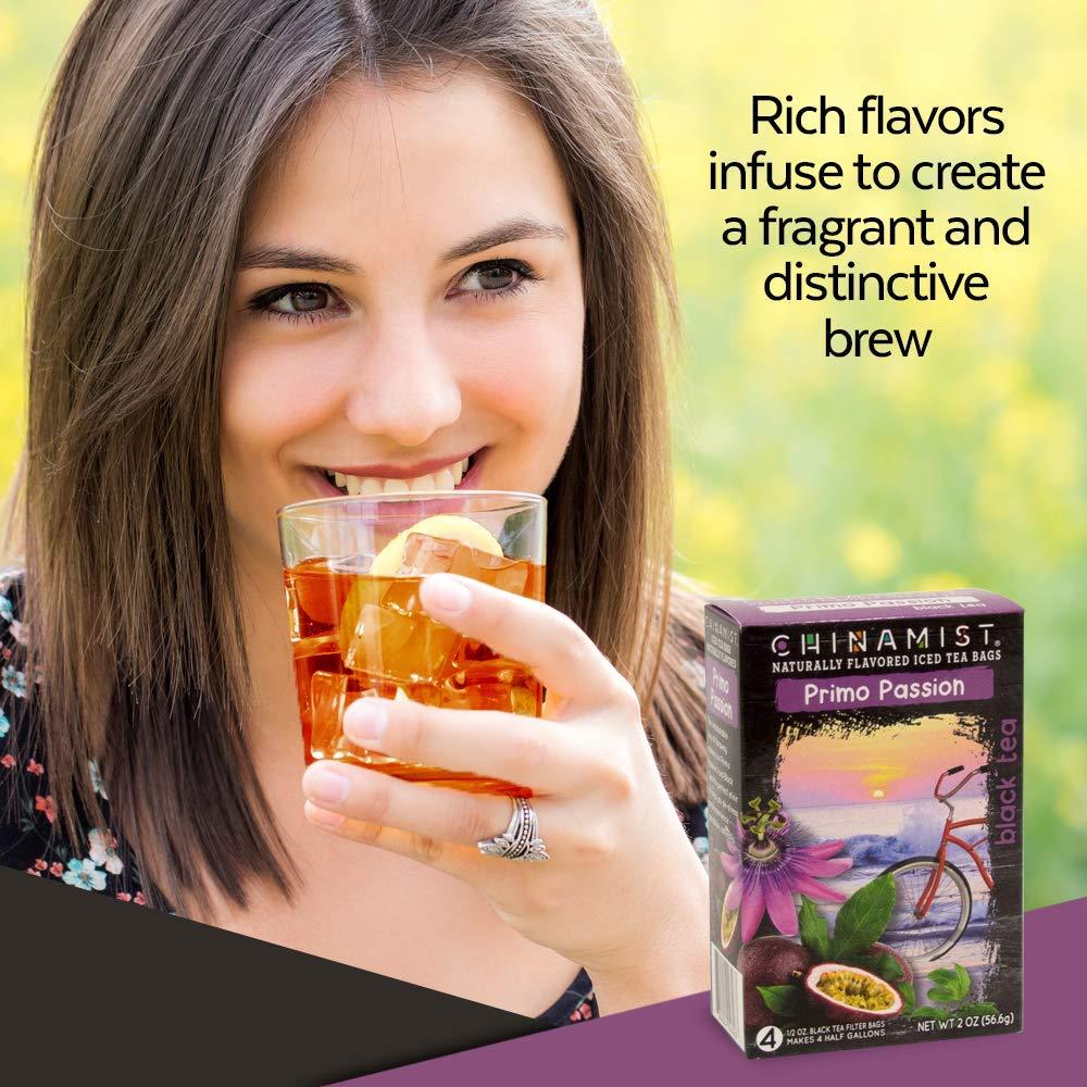 China Mist Iced Tea China Mist Iced Tea Primo Passion Black Tea Infusion Refreshing and Delicious Each Tea Bag Yields 1/2 Gallon 4 bags.