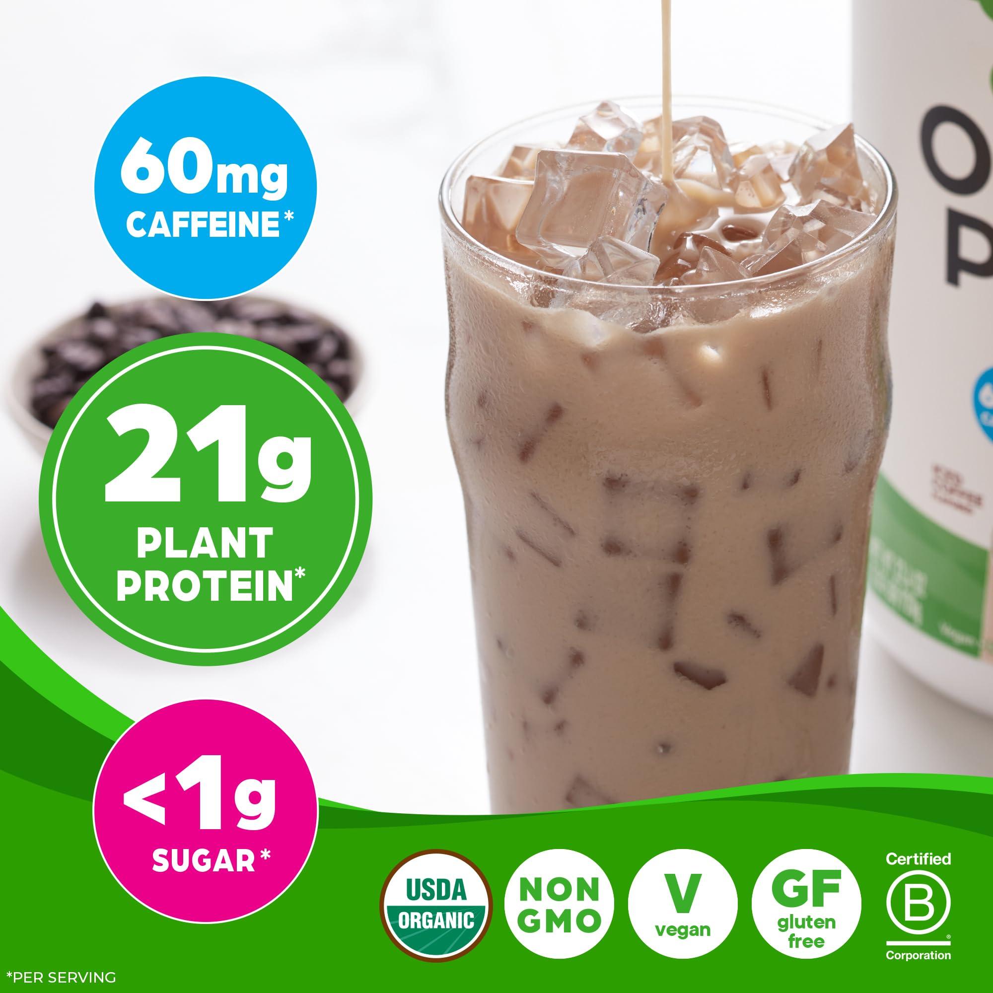 Orgain Orgain Organic Vegan Protein Powder, Iced Coffee - 21g Plant Protein, 60mg of Caffeine, Low Net Carb, No Lactose Ingredients, No Added Sugar, Non-GMO, Shakes & Smoothies, 2.03 lb (Packaging May Vary)