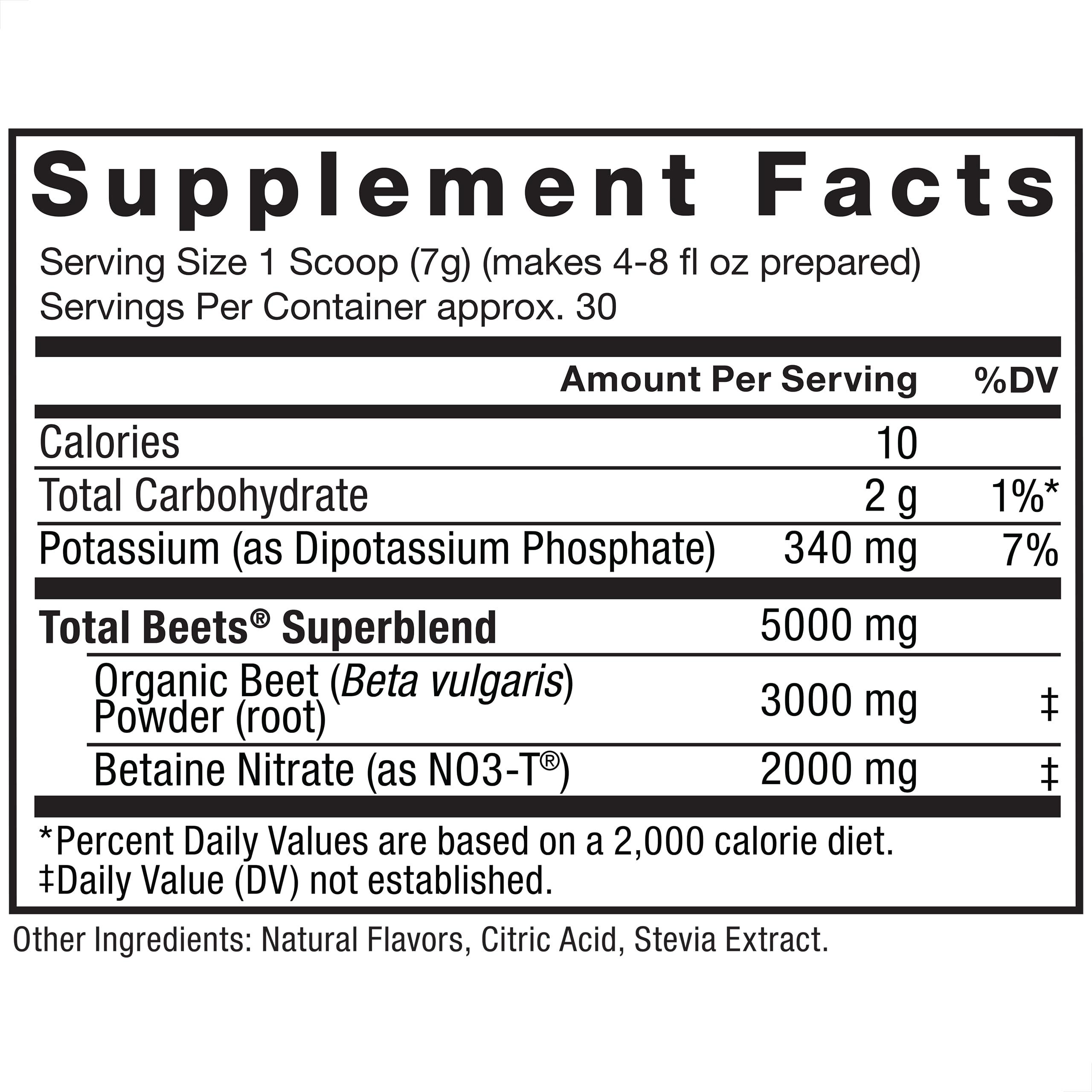 Force Factor Force Factor Total Beets Drink Mix Superfood Powder with Nitrates to Support Circulation, Nitric Oxide, Energy, Endurance, and Stamina, Cardiovascular Heart Health Supplement, 90 Servings, 3-Pack