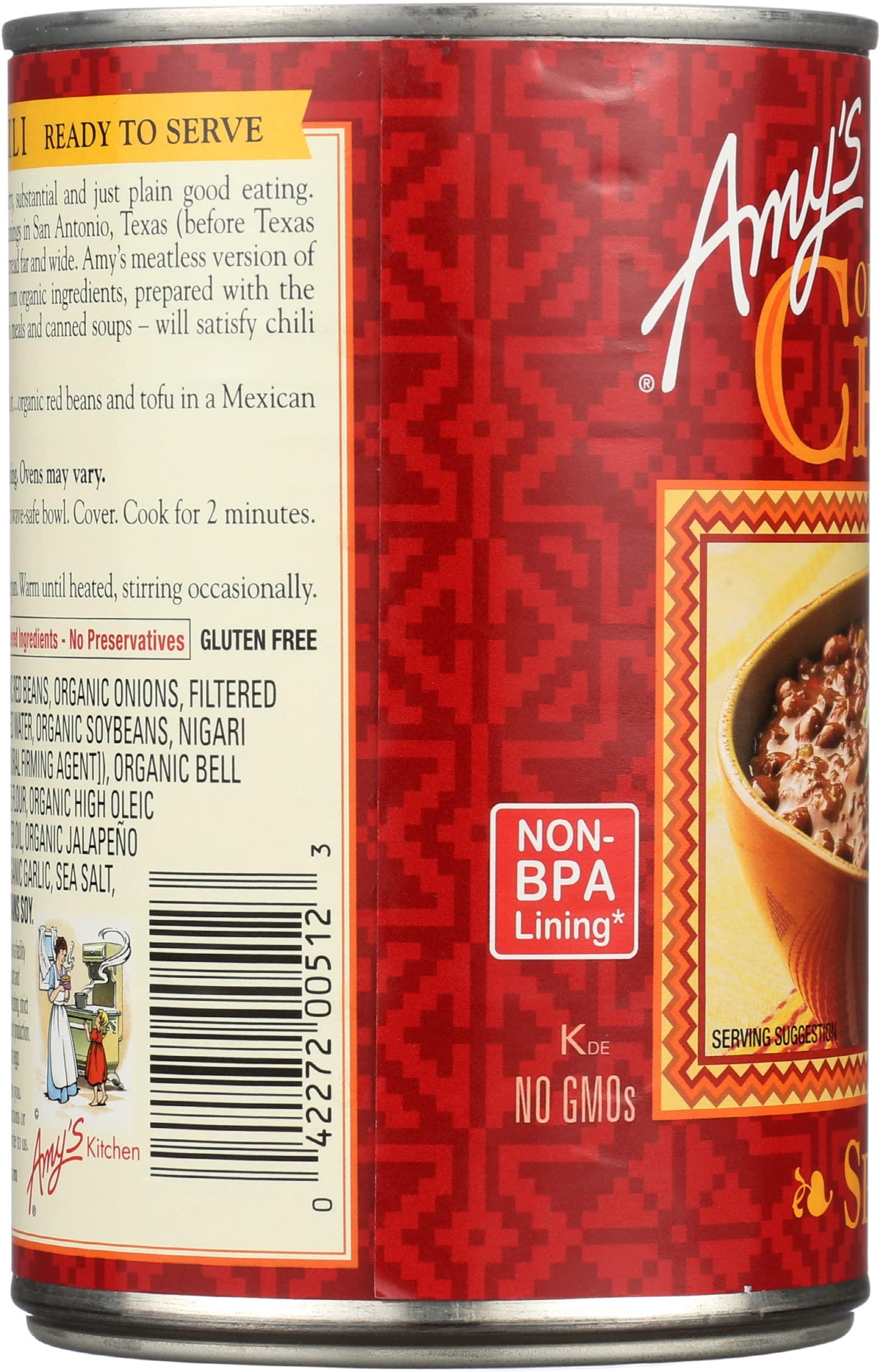 Amys Amy\'s, Chili Spicy Organic, 14.7 Ounce