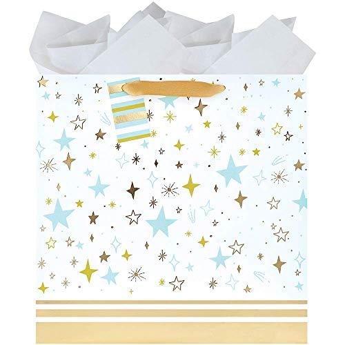 The Gift Wrap Company The Gift Wrap Company Luxury Vogue Large Square Gift Bag, Pack of 6, Twinkles