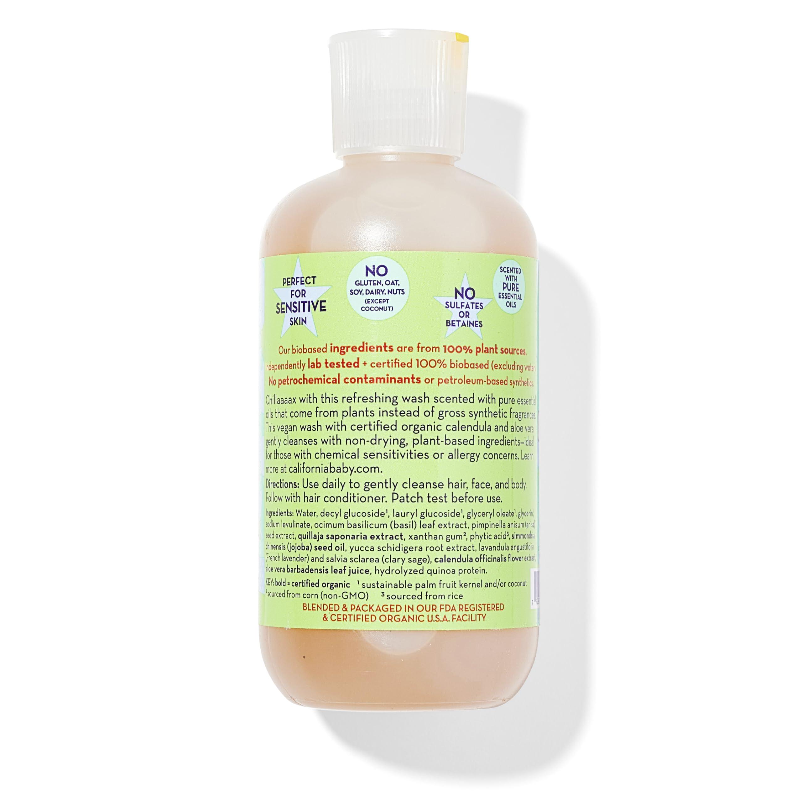 California Kids California Kids Chillax Lavender Shampoo and Body Wash | 100% Plant-Based | Gentle Skincare for Kids | Lavender Shampoo for Kids | Hypoallergenic Bodywash | 251 mL / 8.5 fl. oz.