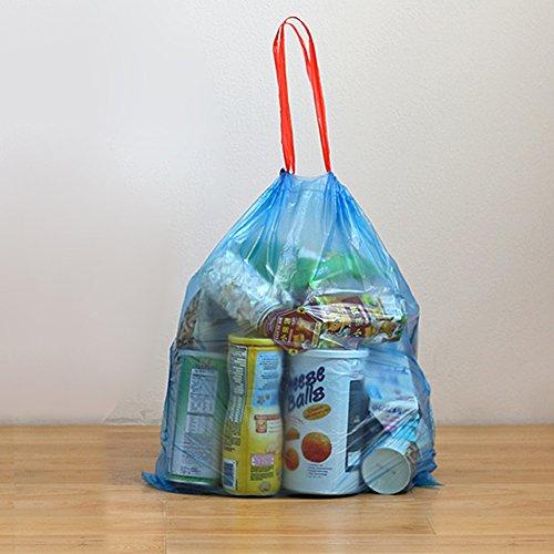 Yarebest Yarebest 8 Gallon Garbage Bags Trash Bags with Drawstring, Blue