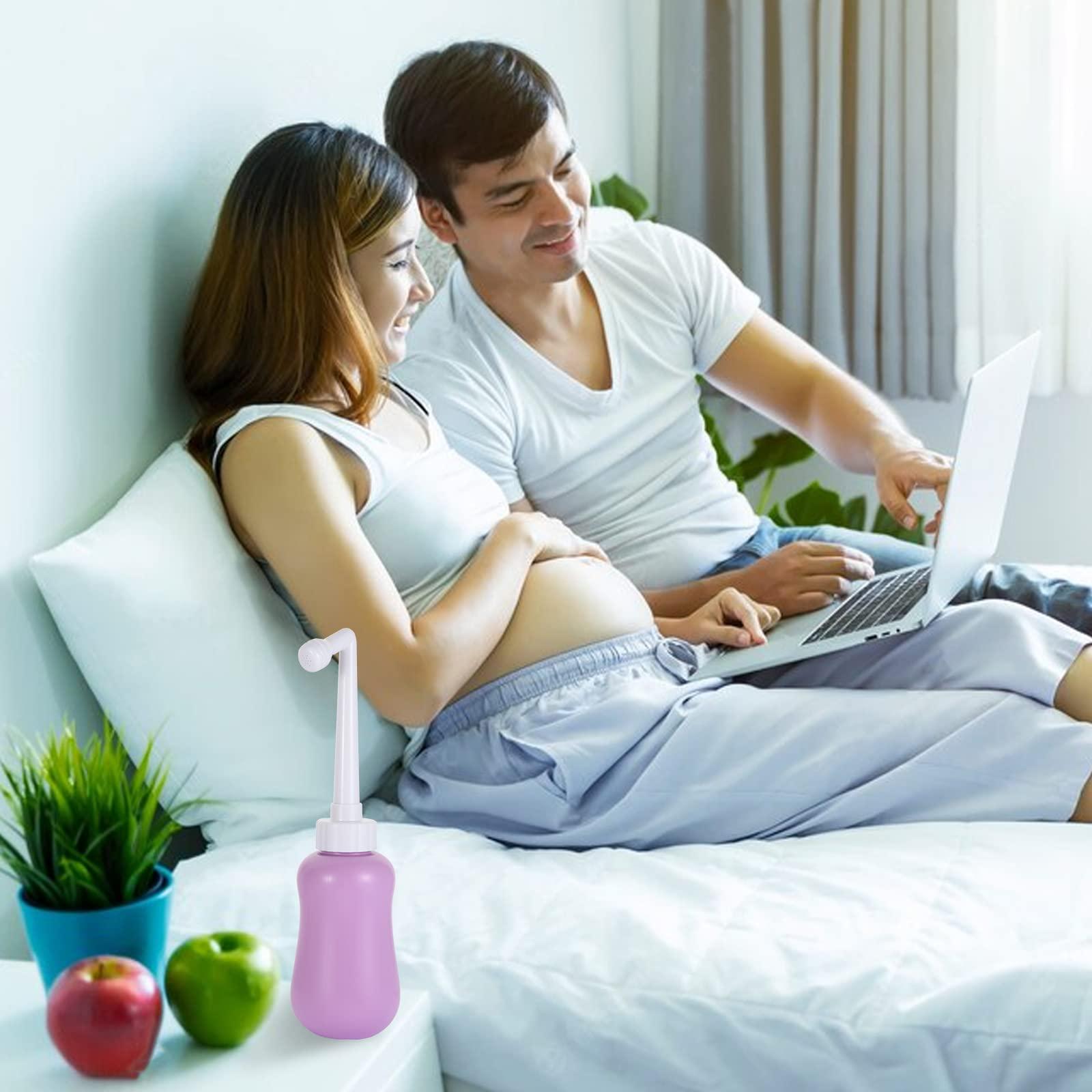 GOLDEN DEER Peri Bottle for Postpartum Care for Perineal Recovery and Cleansing After Birth 12.7 OZ Color: Purple