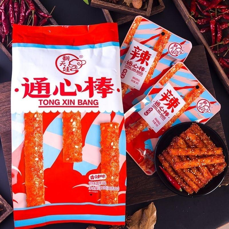 ZAOIAN Latiao Spicy Strips Nostalgia Spicy Small Gluten, Instant Classic hot&Spicy Flavor Chinese Special Snack Food, Ready to eat Delicious Snack, Vegan, 68g/2.39 Ounces per Pack (super Spicy,1 Pack)
