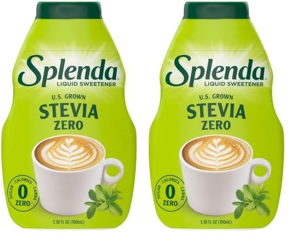 SPLENDA SPLENDA Stevia liquid Zero Calorie Sweetener Drops, 3.38 Fl. Oz. Bottle, Stevia, 3.38 Fl Oz (Pack of 2)