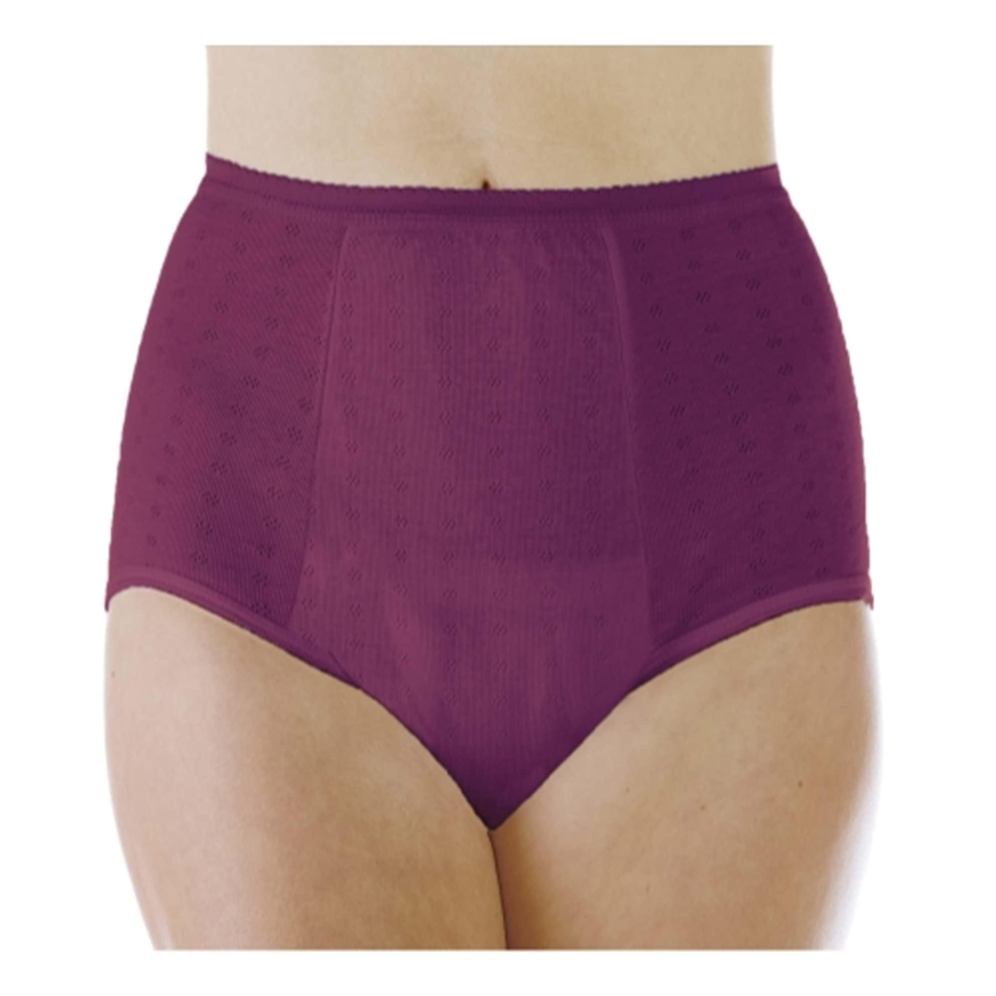Wearever Wearever Women's Maximum Absorbency Incontinence Panty for Bladder Control - Washable, Reusable, Leak Proof Underwear for Women - Single Panty (Plum) (M) (Fits Hip: 38-40)