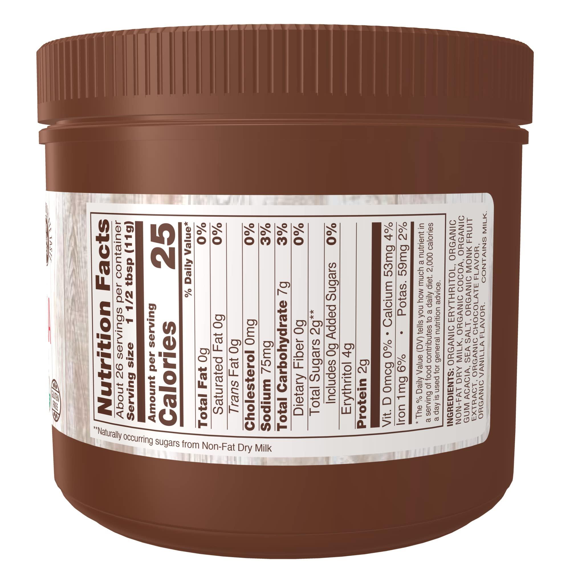 NOW NOW Foods, Organic Cocoa Lovers Slender Hot Cocoa, No Sugar Added, Certified Non-GMO, Kosher, 10-Ounce (Pack of 2)