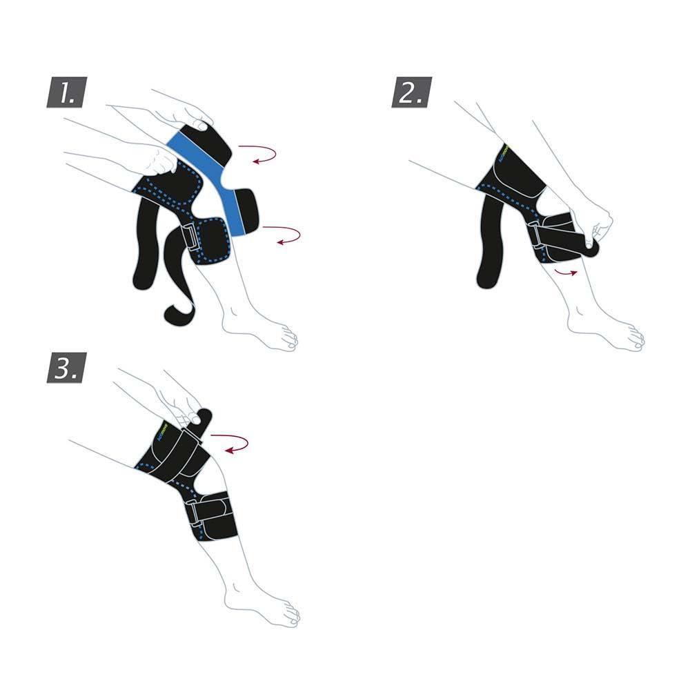 Actimove Actimove Sports Edition Knee Brace Wrap Around, Simple Hinges, Condyle Pads | Left & Right Compatible Knee Support for Meniscus Tear, Pain, ACL, MCL, Injury Recovery | Men & Women, Black, Medium