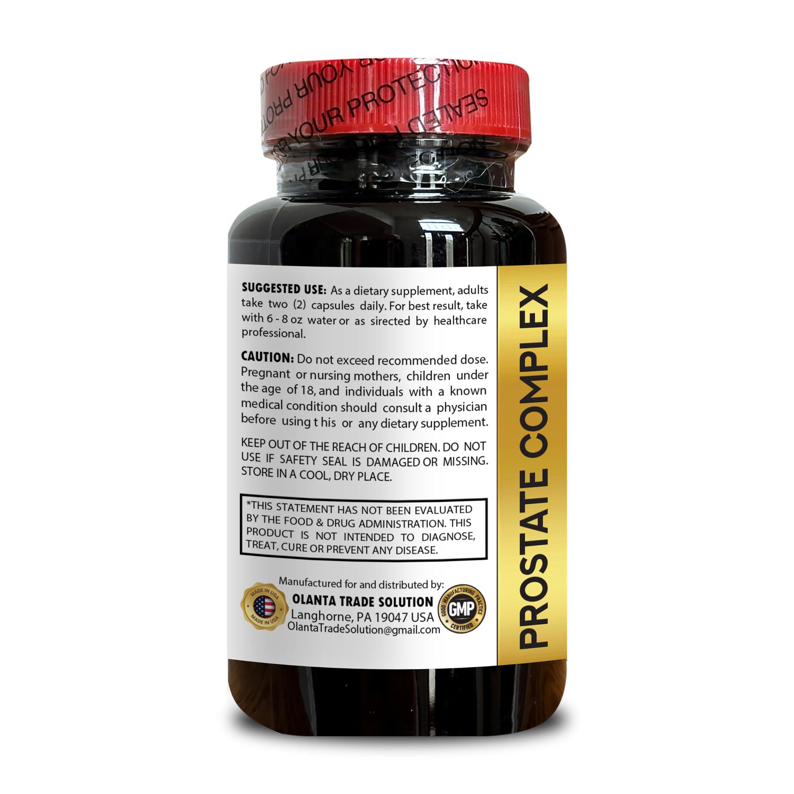 OLANTA TRADE SOLUTION prostate supplements for men - PROSTATE COMPLEX - Prostate wellness, Prostate health vitamins, prostate and urinary health supplement, prostate defense supplements for men - 2 Bottles