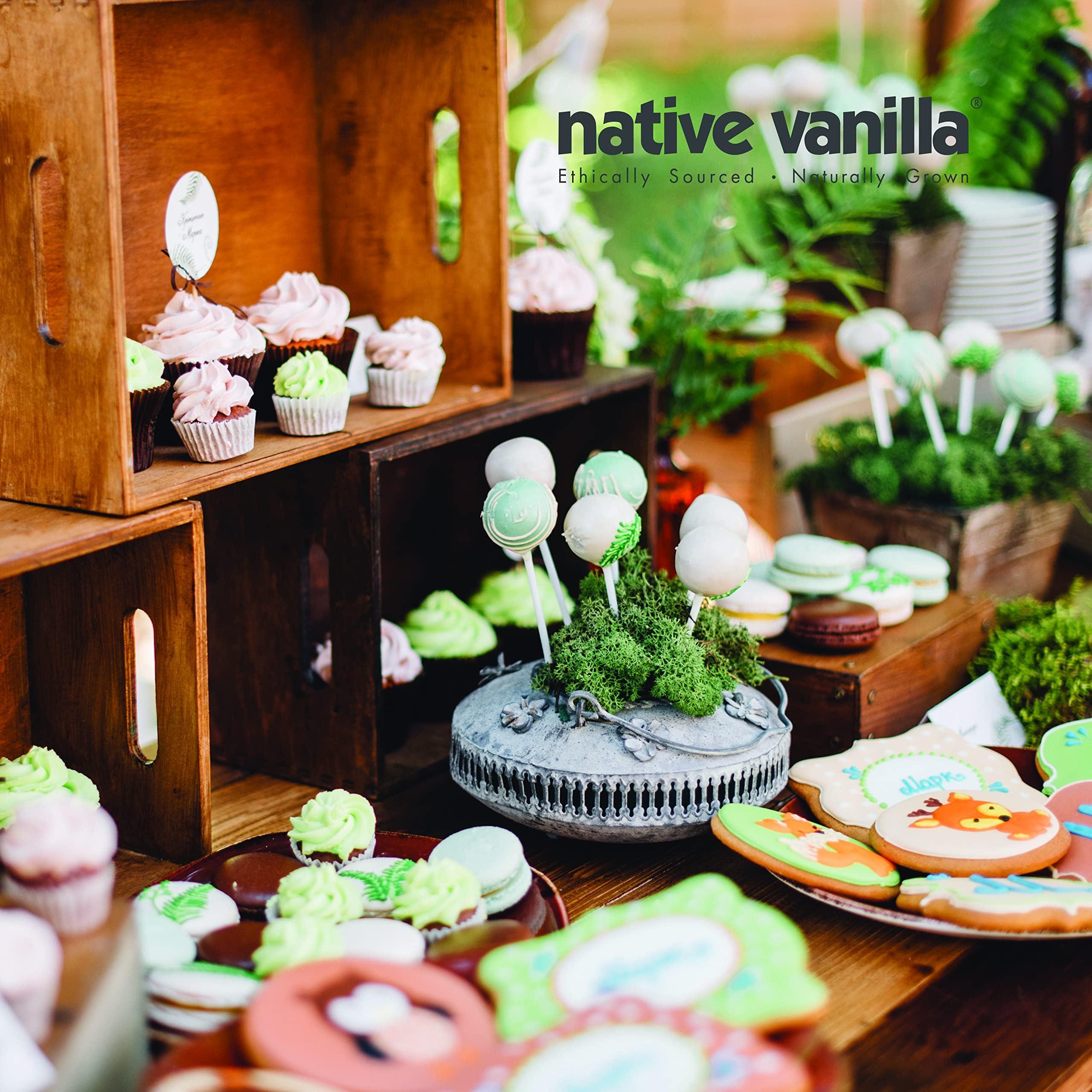 Native Vanilla 50 Organic Madagascar Vanilla Beans - Gourmet Grade A Premium Vanilla Pods - For Vanilla Extract & Baking - For Cooking, Desserts & More - 100% Vegan & Kosher - Non-GMO & Gluten-Free - Native Vanilla