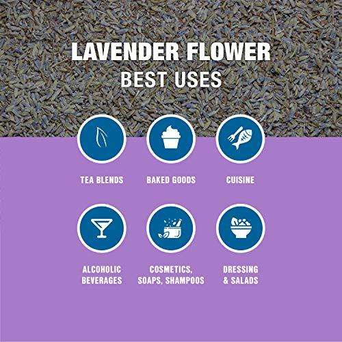 Tiesta Tea Tiesta Tea - Dried Organic Lavender Flower | Premium Loose Leaf Tea Blend | Non-Caffeinated Tea | Make Hot or Iced Tea | 100% Raw Edible Lavender Buds, All Natural Flavors - 8oz Resealable Bulk Pouch