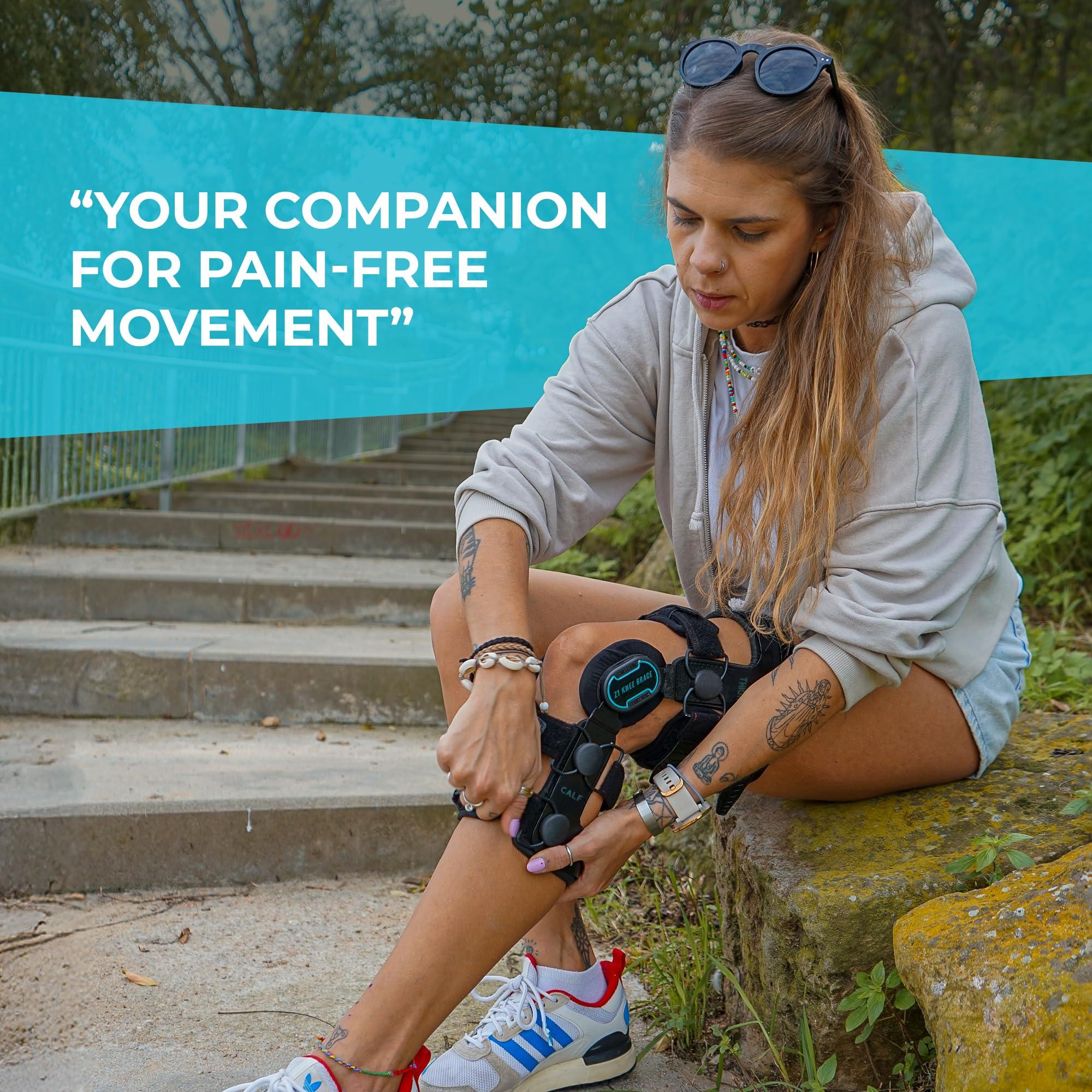 Z ONE Z1 K6 Hinged Unloader Knee Brace - Knee Support for MCL, ACL, PCL, Ligament & Sports Injuries, Mild Osteoarthritis, Meniscus Tear & Knee Joint Pain, Running Best Protection - Men & Women - Size (S1)