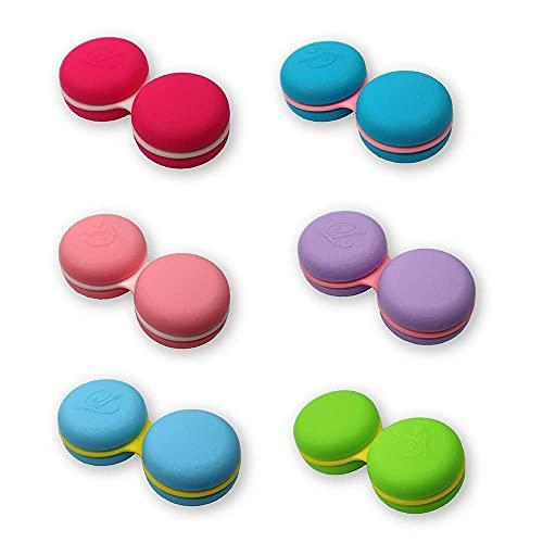 SPORTS WORLD VISION Sports Vision's 3 Pieces New Macaroon Dark Blue Contact Lens Storage/Soaking Case CE Marked