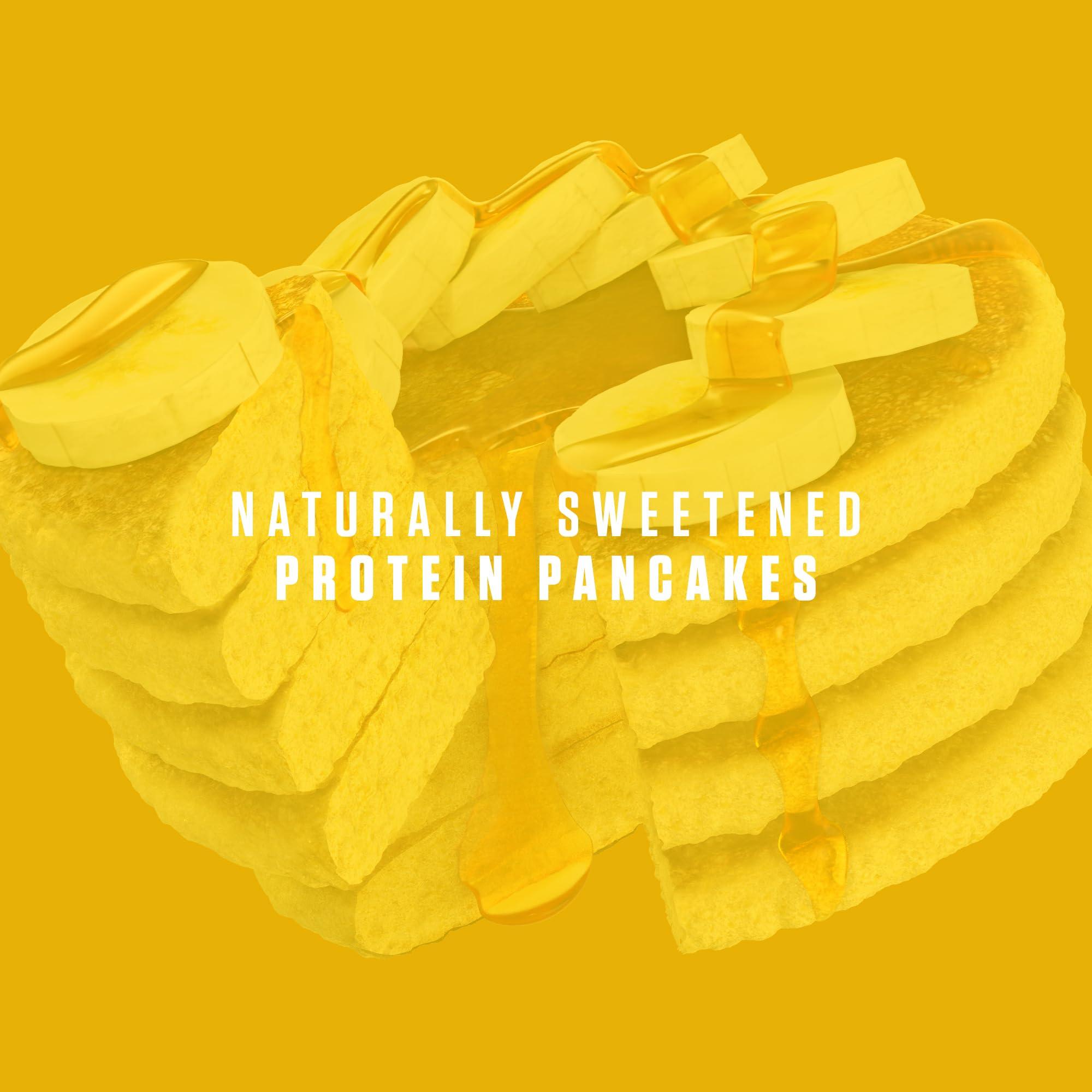 RYSE Up Supplements RYSE Loaded Protein Pancakes | Naturally Sweetened Protein Pancake Mix | Zero Added Sugars | 21g Protein & 3g Healthy MCTs | 6 Servings (Banana)