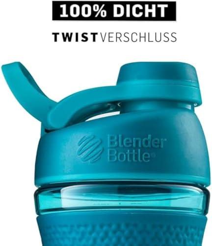 BlenderBottle BlenderBottle SportMixer Shaker Bottle Perfect for Protein Shakes and Pre Workout, 28-Ounce, Teal