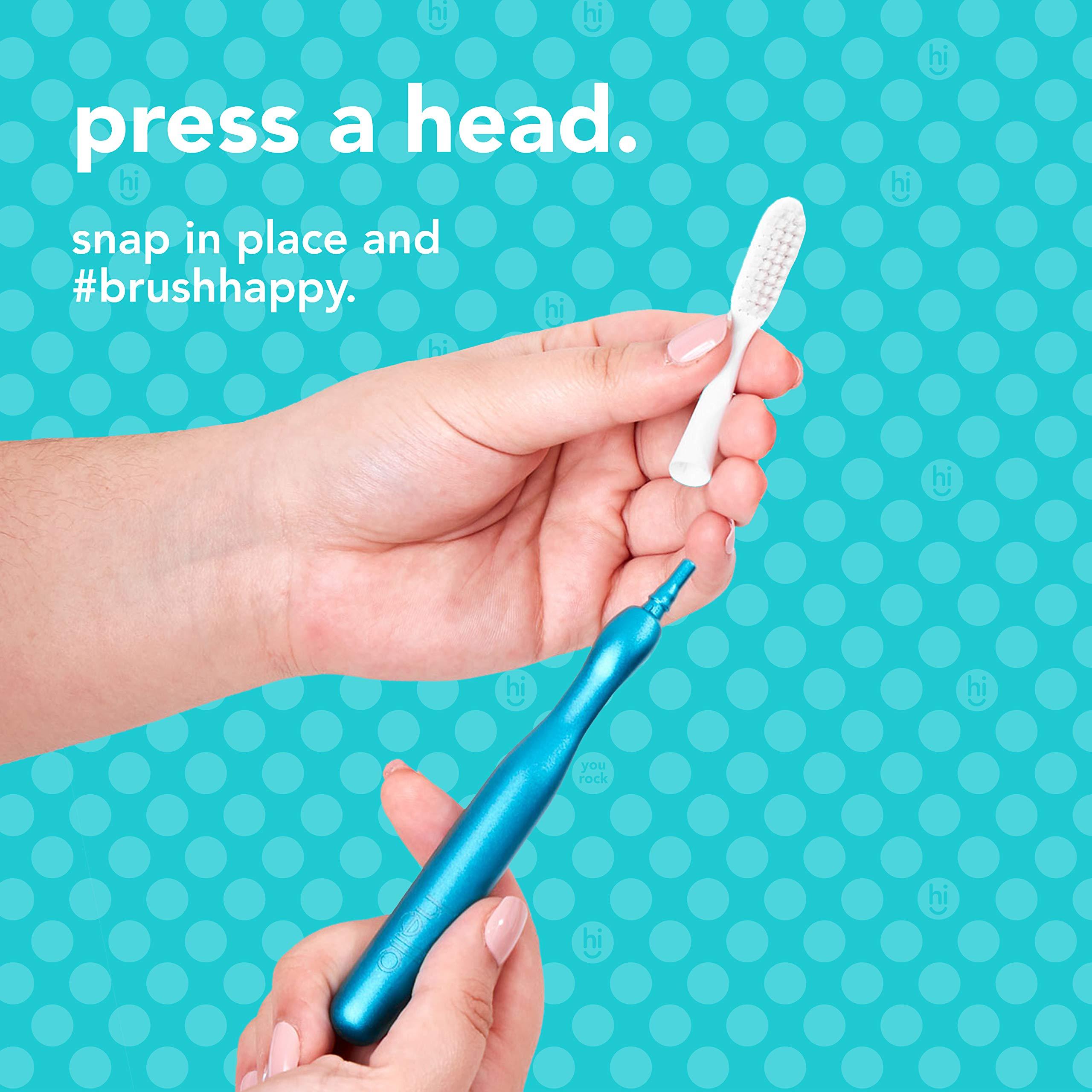 hello hello Manual Adult Blue Toothbrush Replacement Head Refills, Soft Tapered Bristles, BPA Free, 2 count, 4 Toothbrush Refill Heads