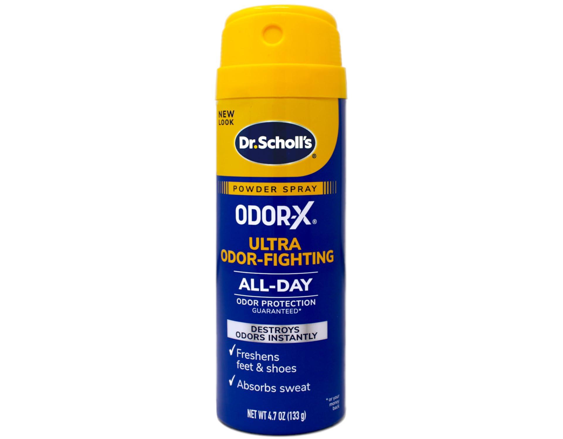 Dr. Scholl\'s Dr. Scholl\'s ODOR-X ULTRA ODOR-FIGHTING SPRAY POWDER, 4.7 oz // Destroys Odors Instantly - All-Day Odor Protection - Freshens Feet & Shoes (Pack of 2)