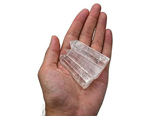Amazing Gemstone Clear Quartz Crystal Towers ~ Natural Healing Crystal Point Obelisk for Reiki Healing and Crystal Grid (3\" to 4\" INCH)