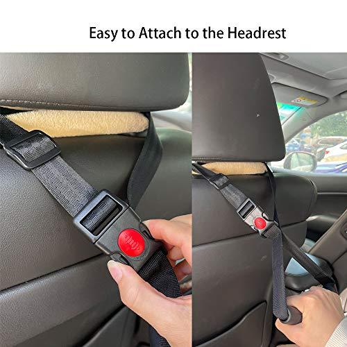 ZipSeven ZipSeven Car Handle 1 Piece Portable Automotive Handle Assistance Mobility Aid Adjustable Auto Assist Grab Bar Vehicle Seat Transfer Handles Handicapped Accessories for Able Elder - Black
